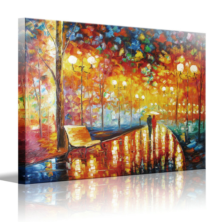 Canvas Wall Art Romantic Oil Painting On Canvas - Canvas Artwork Living Room Extra Large